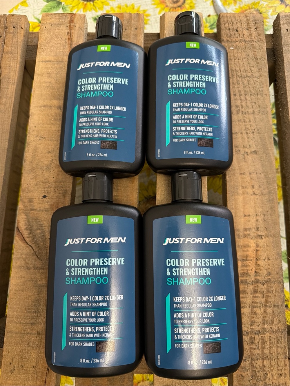 (4)- Just for Men Color Preserve & Strengthen Shampoo – Dark Shades